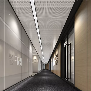 Modern aisle walkway 3d model