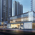 Modern high-end residential district model 3d model