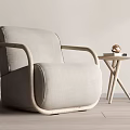 Modern single sofa leisure chair side combination 3d model