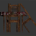 Wooden Dining Table With Plaid Tablecloth And Four Chairs Home Furniture
