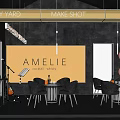 AMELIE Cocktail Whiskey Bar With Live Music Stage Tables Chairs And Warm Lighting