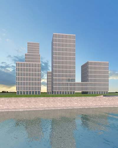 Public office building 3d model