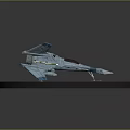 Two Model Fighter Jets On Circular Platform With Yellow Red Striped Edge 3d model