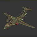 Camouflaged Space Transport Aircraft With Twin Engines Wings And Tail Design Features