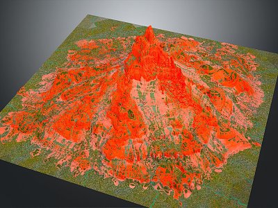 Geography, topography, mountain shape, ridge, ridge, valley, mountain range, canyon, geomorphology, mountain peak, mountain body 3d model