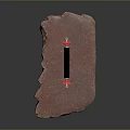 Hardware Tools Black Roller With Red Brackets And Metal Components On Rock Surface