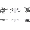 Smart Machines Drones With Different Designs And Models On White Surface