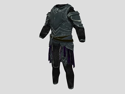 Medieval Black Weapon Armor With Decorative Details And Protective Design 3d model
