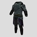 Medieval Black Weapon Armor With Decorative Details And Protective Design