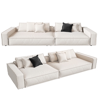 Modern double sofa 3d model