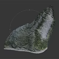 Natural Mountain Landscape With Lush Green Vegetation And Rocky Slopes