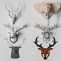 Nordic animal wall decoration 3d model