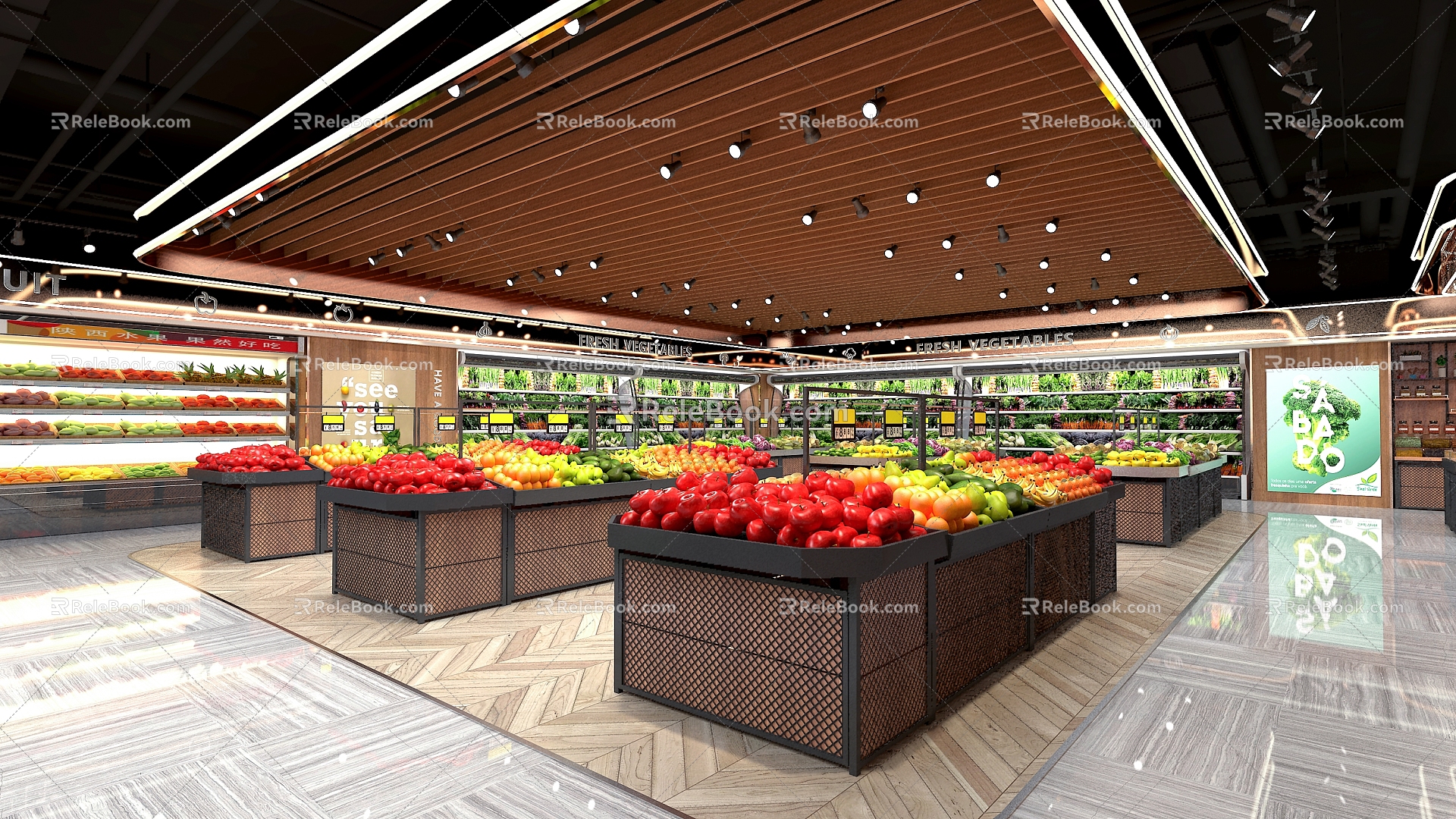 Modern Supermarket Life Fresh Supermarket 3d model