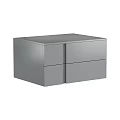 Modern Grey Storage Cabinets With Sleek Surface And Drawer Door Design 3d model