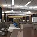 Control room of command center control room 3d model