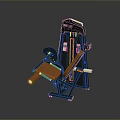 Modern Multifunctional Fitness Training Chair With Black Frame And Orange Seat