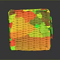 Playful Kitten Exploring Handwoven Rattan Box With Black Metal Fastener