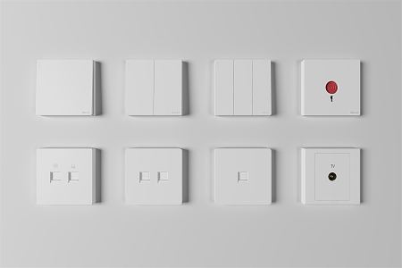 Modern Switch Socket 3d model