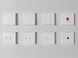 Modern Switch Socket 3d model