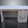 Practical Office Desk Featuring Smooth Desktop And Three Drawers For Workspace