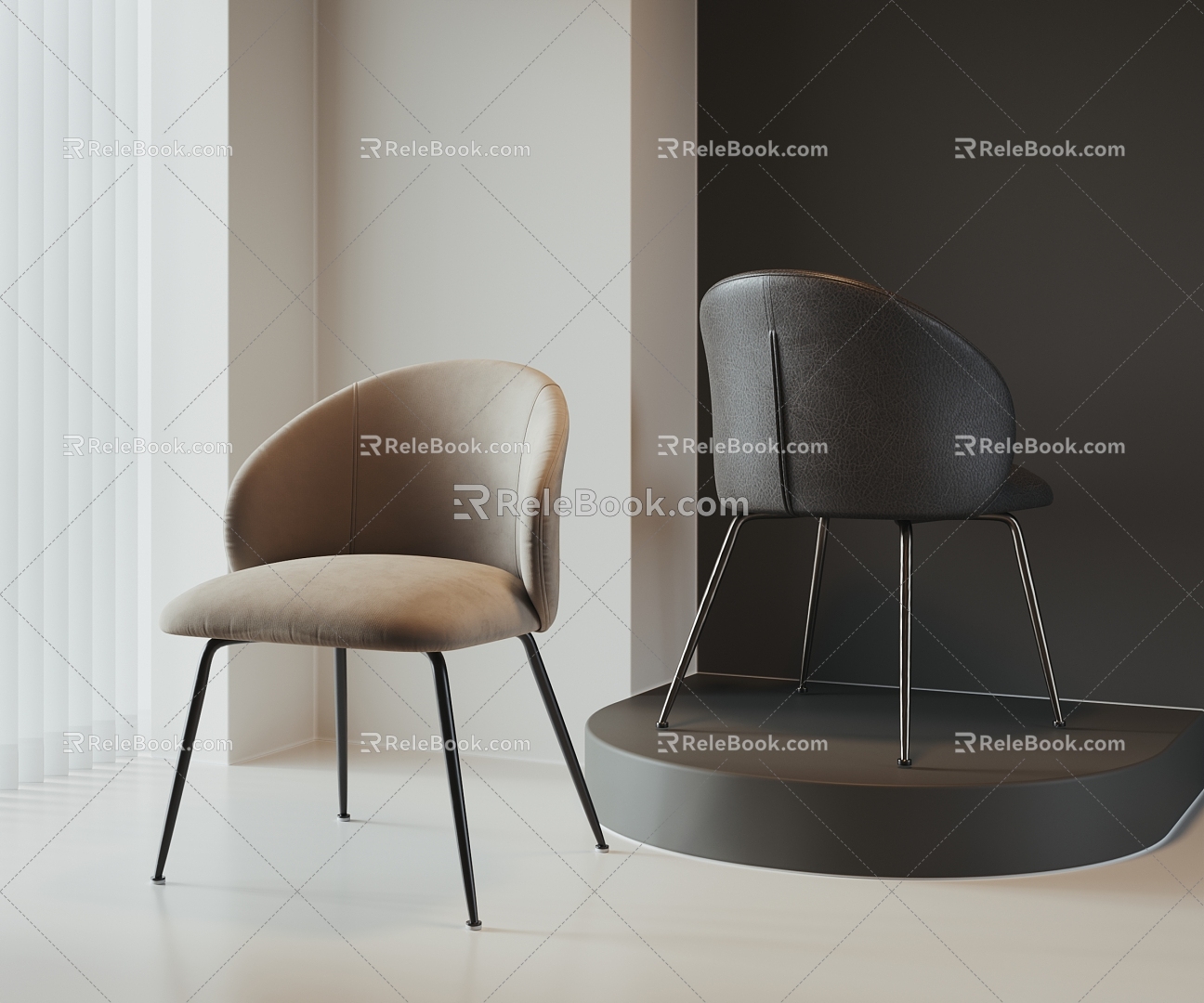 Modern single chair 3d model