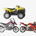 Modern Motorcycle Motorcycle Combination 3d model