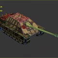 Detailed Military Tank Model With Camouflage Pattern Gun Barrel And Tracks