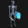 Police robot explosion-proof robot artificial intelligence robot sci-fi character combat robot mechanical warfare police 3d model