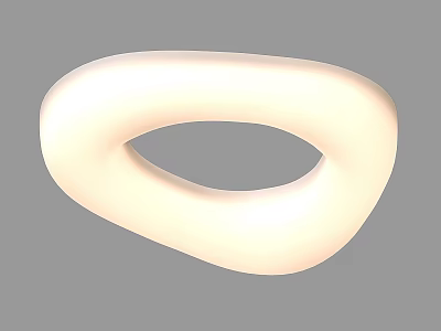 Modern White Ceiling Light With Unique Curved Shape For Home Lighting 3d model