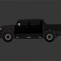 Black Pickup Truck With Modern Design Sleek Body Front Grille And Shiny Wheel Details