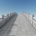 Stone Arch Bridge With Multiple Arches Over Turquoise Water And Railings