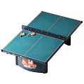 World Solid Wood Table Tennis Table 3d model