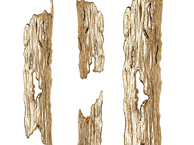 Golden Textured Decorative Wall Lamps With Unique Natural Design For Interior Decor 3d model