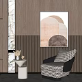 Modern Single Sofa Coffee Table 3d model