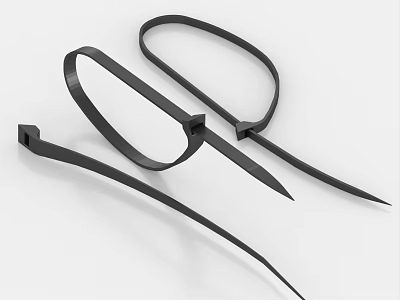 Modern Black Stainless Steel Scissors With Long Handles And Sharp Blades 3d model