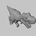 Colorful T Rex Dinosaur Model With Open Mouth And Sharp Teeth