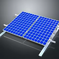 Solar Panel Charger for Laptop Computers with Blue Cells and Metal Bracket 3d model