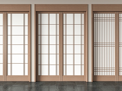 Japanese-style sliding door model