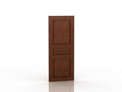 Chinese-style solid wood door 3d model