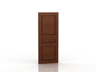 Chinese-style solid wood door 3d model