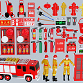 modern fire extinguisher fire fighting equipment 3d model