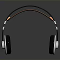 Stylish Modern Over Ear Headphones With Leather Headband And Metal Frame Design