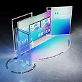 Modern Exhibition Booth Design With Blue Zone Technology And Innovation Since 2006