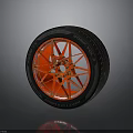 High Quality Automotive Tire With Red Alloy Wheel Rim For Vehicle Enhancement