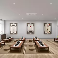 Tea Room Tea House Tea Ceremony Training Tea Culture Classroom Tea Ceremony Classroom 3d model