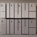 Commercial Refrigerators and Freezers Multiple Silver Gray Modern Storage Units 3d model
