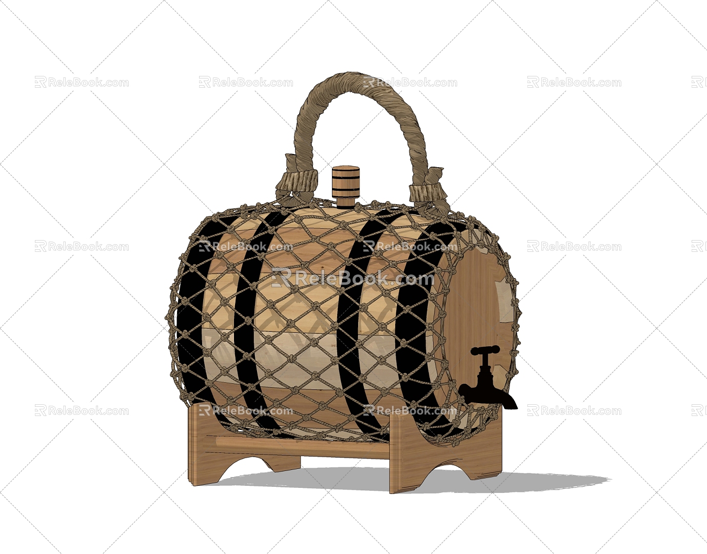 Wine barrel 3d model