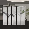 New Chinese Style Screen Partition 3d model