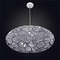 Modern Transparent Chandelier With Hexagonal Geometric Cut Design