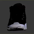 Black High Top Sneakers With White Sole Stylish Lace Up Design Modern Casual Footwear